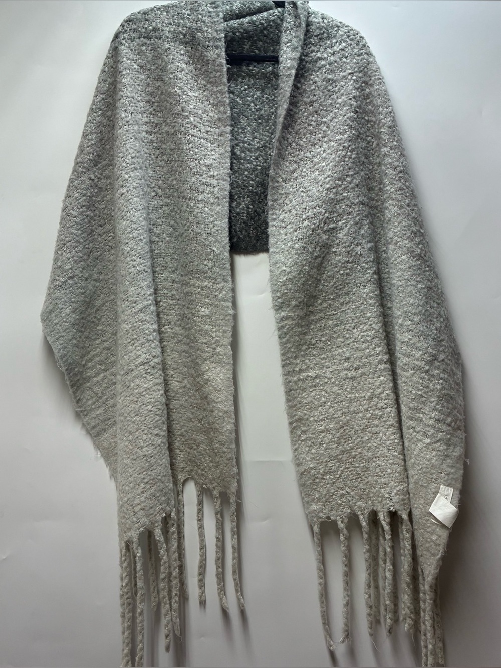 Mersea Gray Ombre Fringe Scarf Long Big Blanket Shawl Cover Winter Fall